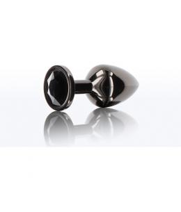 BUTT PLUG WITH DIAMOND JEWEL S - NEGRO