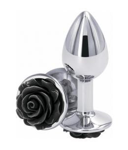 ROSE BUTTPLUG SMALL - NEGRO